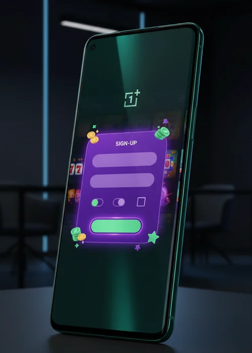 Screenshot of Nan Casino's mobile registration form, highlighting the quick 3-step sign-up process for new players.